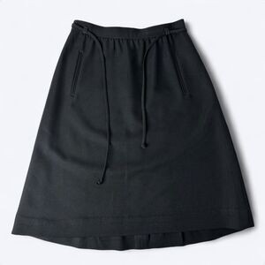Vintage Pantter Black Knee Length A Line Skirt Womens Sz‎ 9/10 Union Made 70s